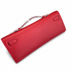 Kelly Cut 31 Clutch Epsom Leather Red — Versatile Flat Handbag
