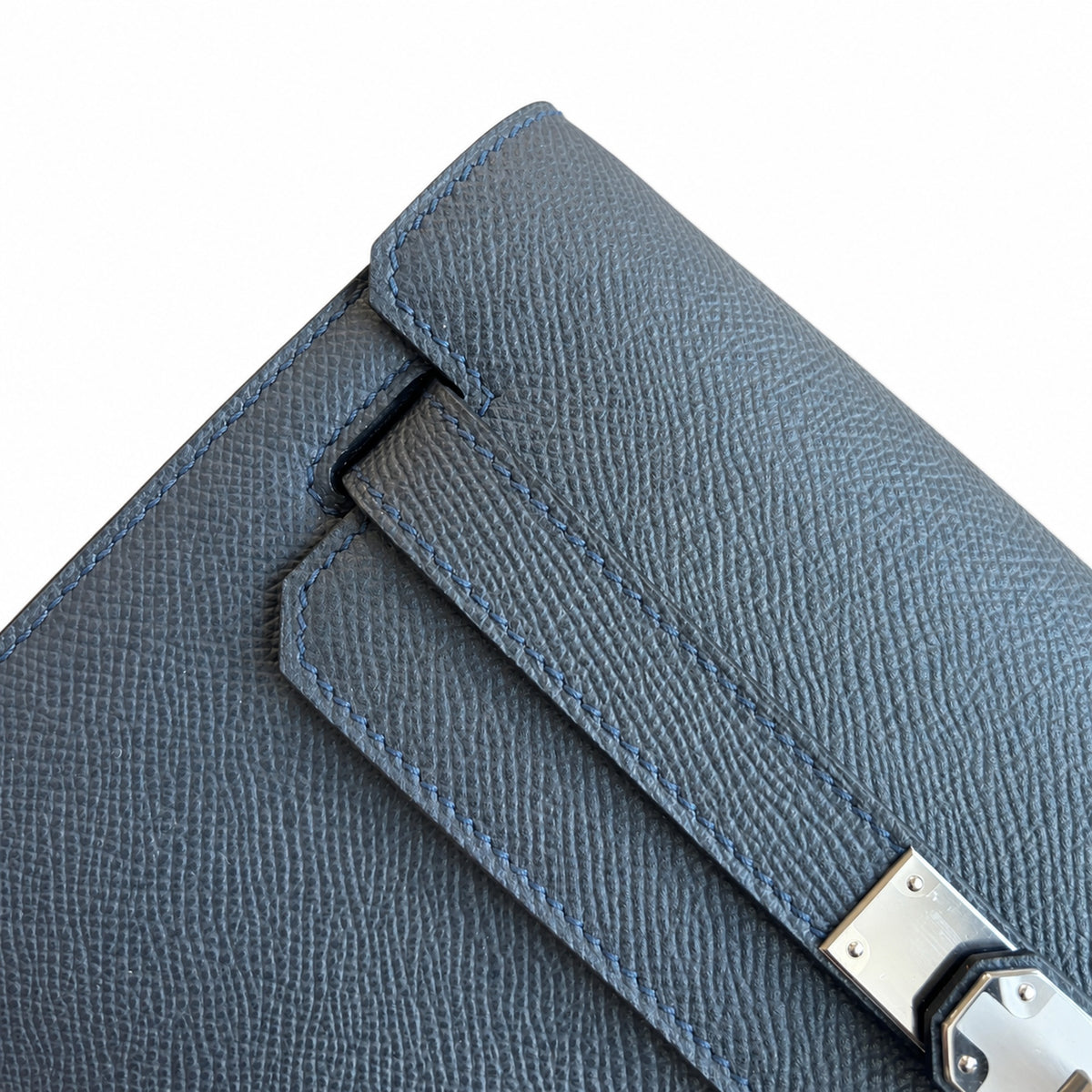 Kelly Depeches 25cm Epsom Leather with Shoulder Strap — Distinctive Clutch Silhouette