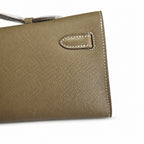 Kelly Cut 31 handbag Epsom Leather Elephant Gray — Refined Flat Clutch