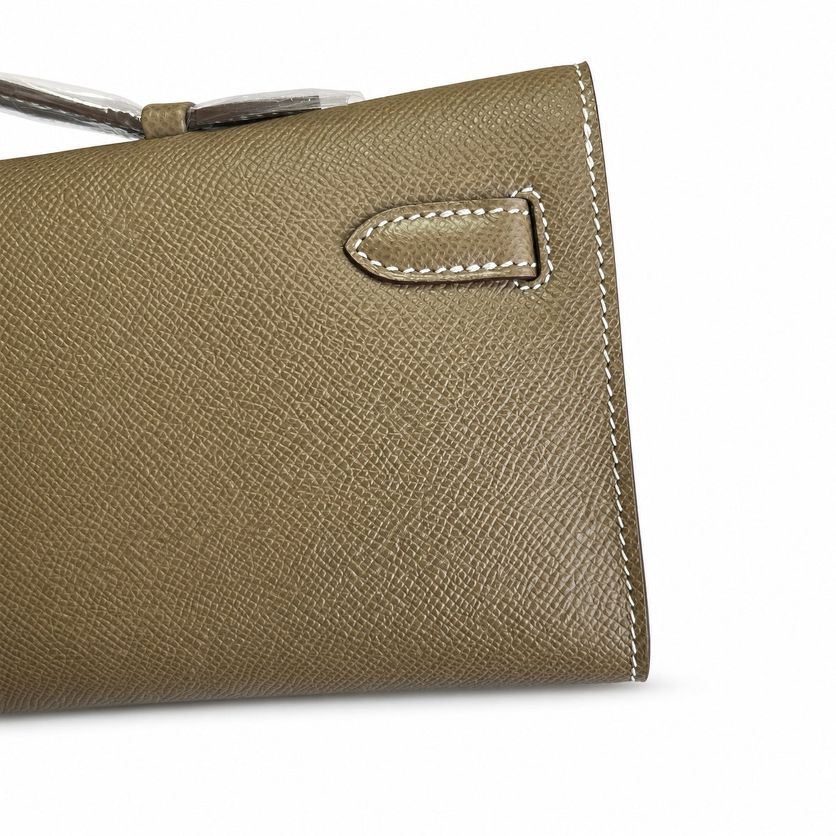 Kelly Cut 31 handbag Epsom Leather Elephant Gray — Refined Flat Clutch