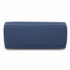 Kelly Messenger messenger bag for men and women, sapphire blue Silver Buckle, imported leather, all-steel hand-waxed thread, the best value for — Structured Top-Handle Handbag
