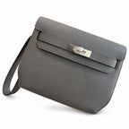 Kelly Depeches 25cm Togo Leather with Shoulder Strap — Sophisticated Compact Carry