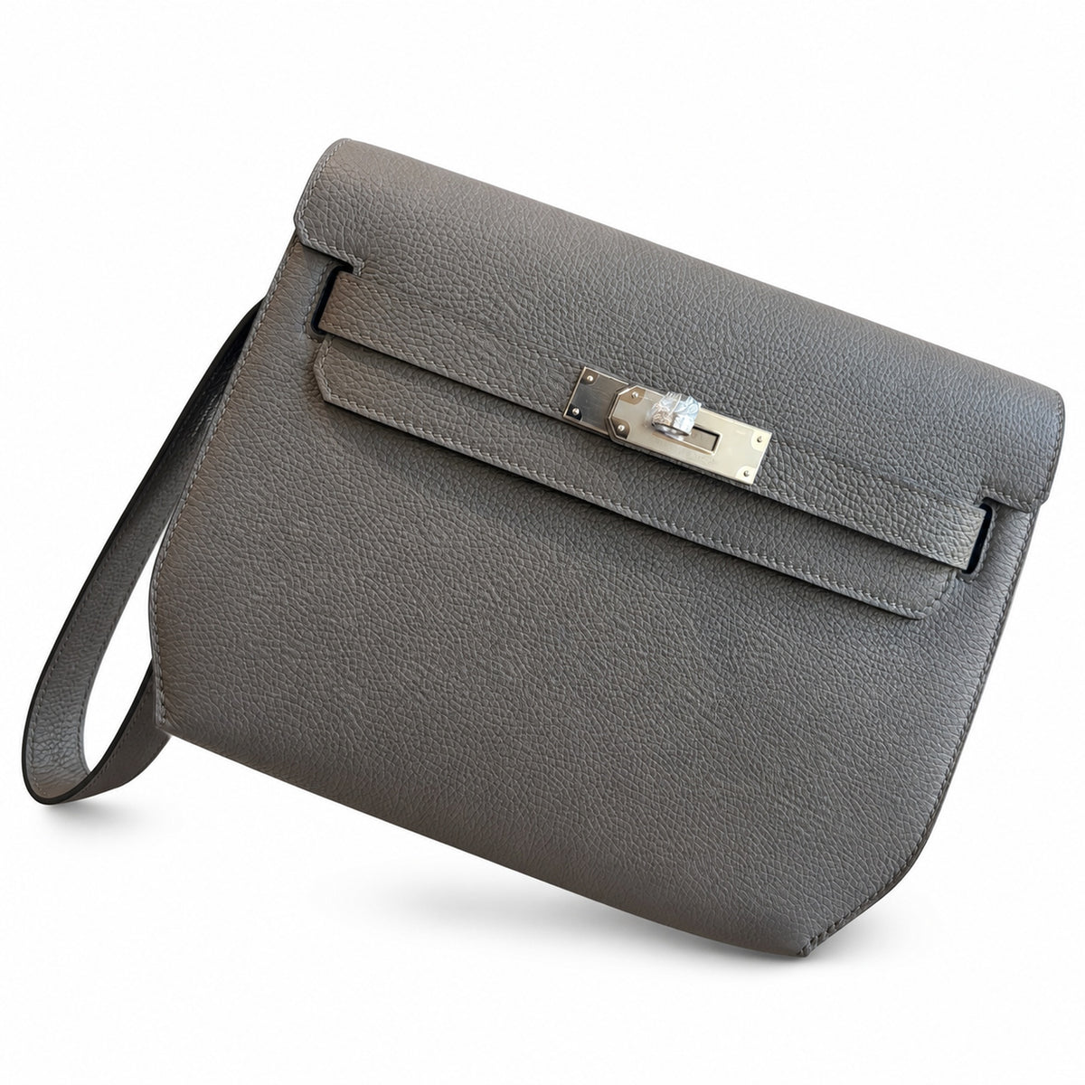 Kelly Depeches 25cm Togo Leather with Shoulder Strap — Sophisticated Compact Carry