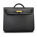 Kelly depeches 36cm Epsom Leather 89 Noir Black top handcrafted — Distinctive Clutch Silhouette