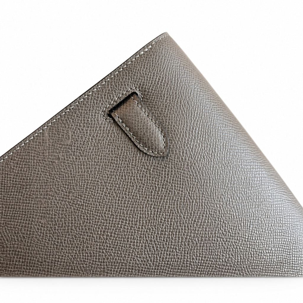 Slim Hand-Carry Design: Kelly Depeches 25cm Epsom Leather with Shoulder Strap