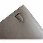 Slim Hand-Carry Design: Kelly Depeches 25cm Epsom Leather with Shoulder Strap