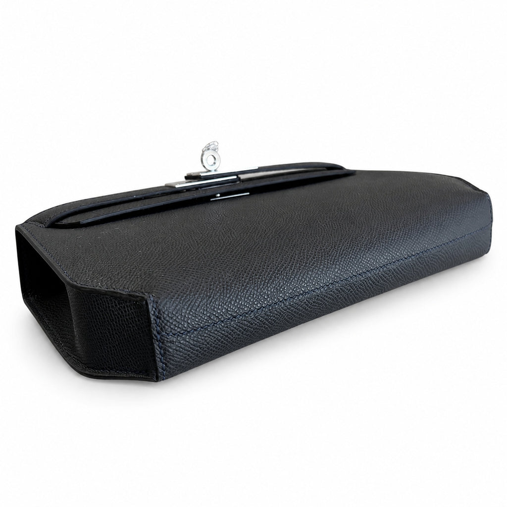 Kelly Depeches 25cm Epsom Leather with Shoulder Strap — Distinctive Clutch Silhouette