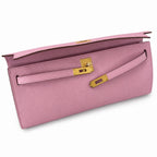 Kelly cut 31 handbag Epsom mallow purple Gold Buckle — Sophisticated Evening Clutch