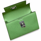 Streamlined Mini Handbag: second generation Kelly 19cm imported Epsom Leather avocado green Gold and Silver Buckle wax thread