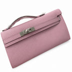 Kelly cut 31 handbag Epsom mallow purple Silver Buckle — Versatile Flat Handbag