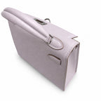 handmade Mini Kelly II 19cm imported Epsom Leather dreamy Pink and purple Silver Buckle — Small Structured Carry Style