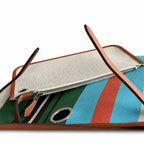 Versatile Leather-Trimmed Canvas Bag: Herbag 31cm Saddle-Inspired Canvas Body with Leather Handle and Shoulder Strap