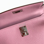Mini Kelly II 19cm Epsom Leather, mallow purple, Silver Buckle — Versatile Mini Carry Design