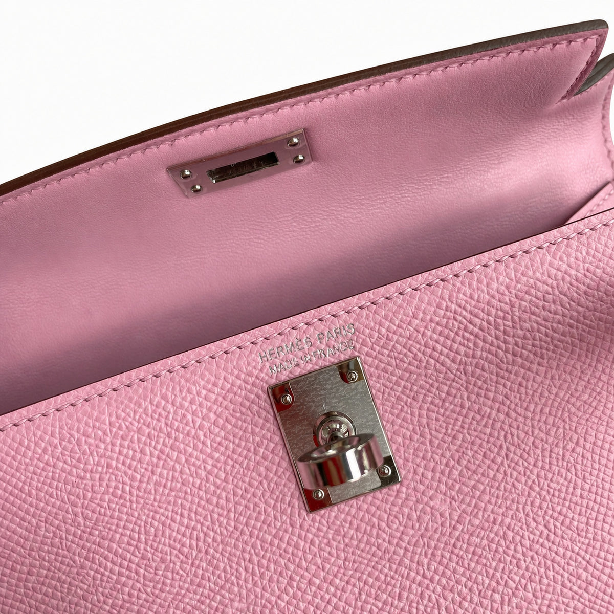Mini Kelly II 19cm Epsom Leather, mallow purple, Silver Buckle — Versatile Mini Carry Design