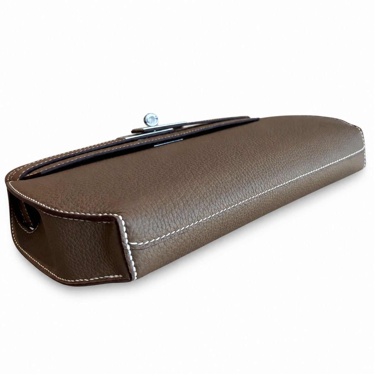 Versatile Hand-Carry Clutch: Kelly Depeches 25cm Togo Leather with Shoulder Strap