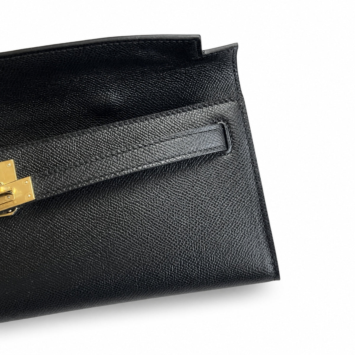 Sophisticated Evening Clutch: Kelly Cut 31 handbag Epsom Leather Black