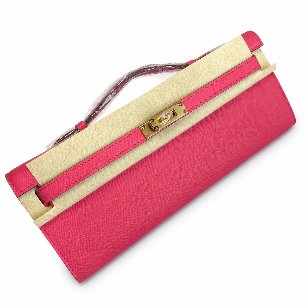 Kelly Cut 31 Clutch Epsom Leather Lipstick Powder — Slim Evening Clutch