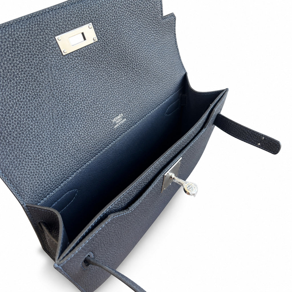 Convertible Clutch: Kelly Depeches 25cm Togo Leather with Shoulder Strap