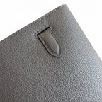 Kelly Depeches 25cm Togo Leather with Shoulder Strap — Sophisticated Compact Carry