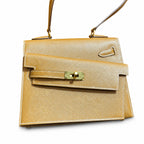 Kelly double-sided DESORDRE original Epsom Leather Gold Brown Gold Buckle order shipped — Polished Two-Sided Top-Handle Bag