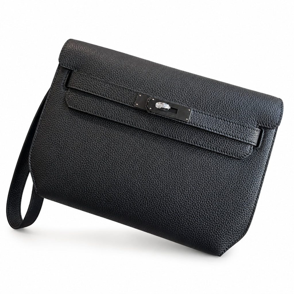 Kelly Depeches 25cm Togo Leather with Shoulder Strap — Refined Shoulder-Strap Clutch