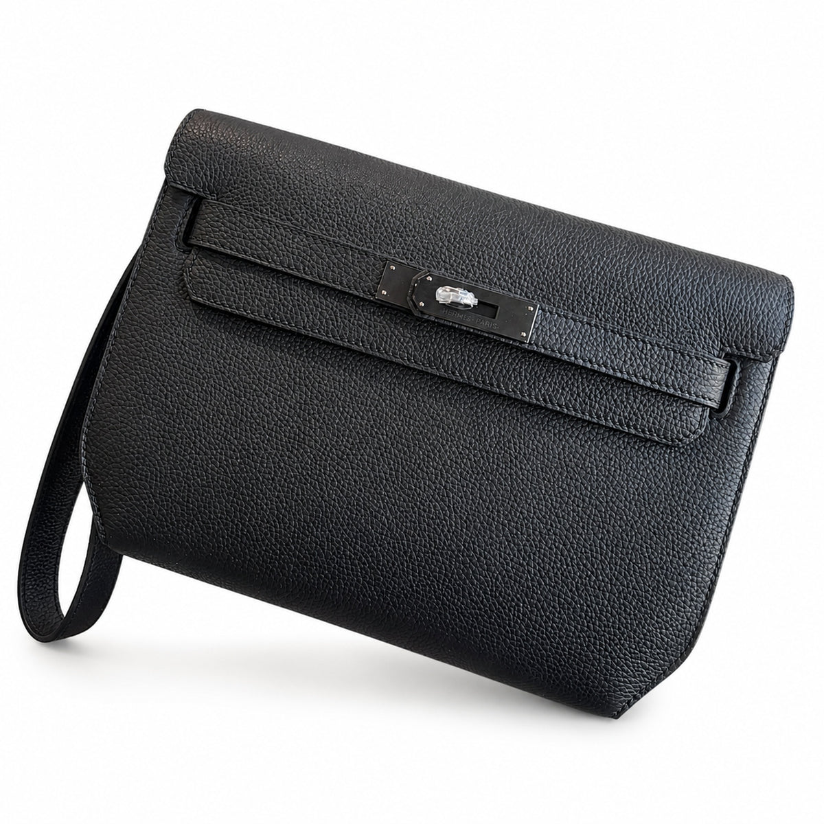 Kelly Depeches 25cm Togo Leather with Shoulder Strap — Refined Shoulder-Strap Clutch