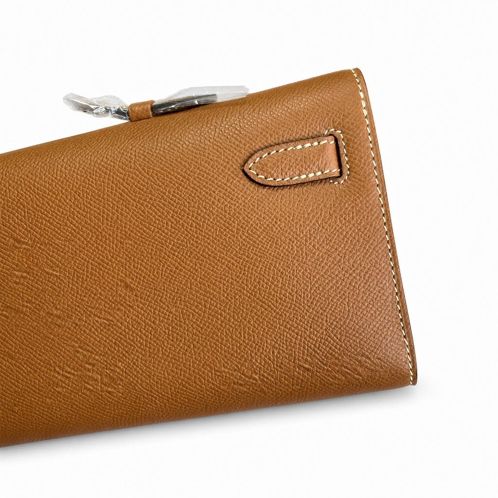 Elegant Hand-Carry Clutch: Kelly Cut 31 handbag Epsom Leather Gold color