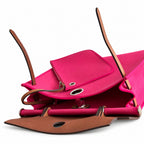 Timeless Saddle-Influenced Bag: Herbag 31cm Saddle-Inspired Canvas Body with Leather Handle and Shoulder Strap