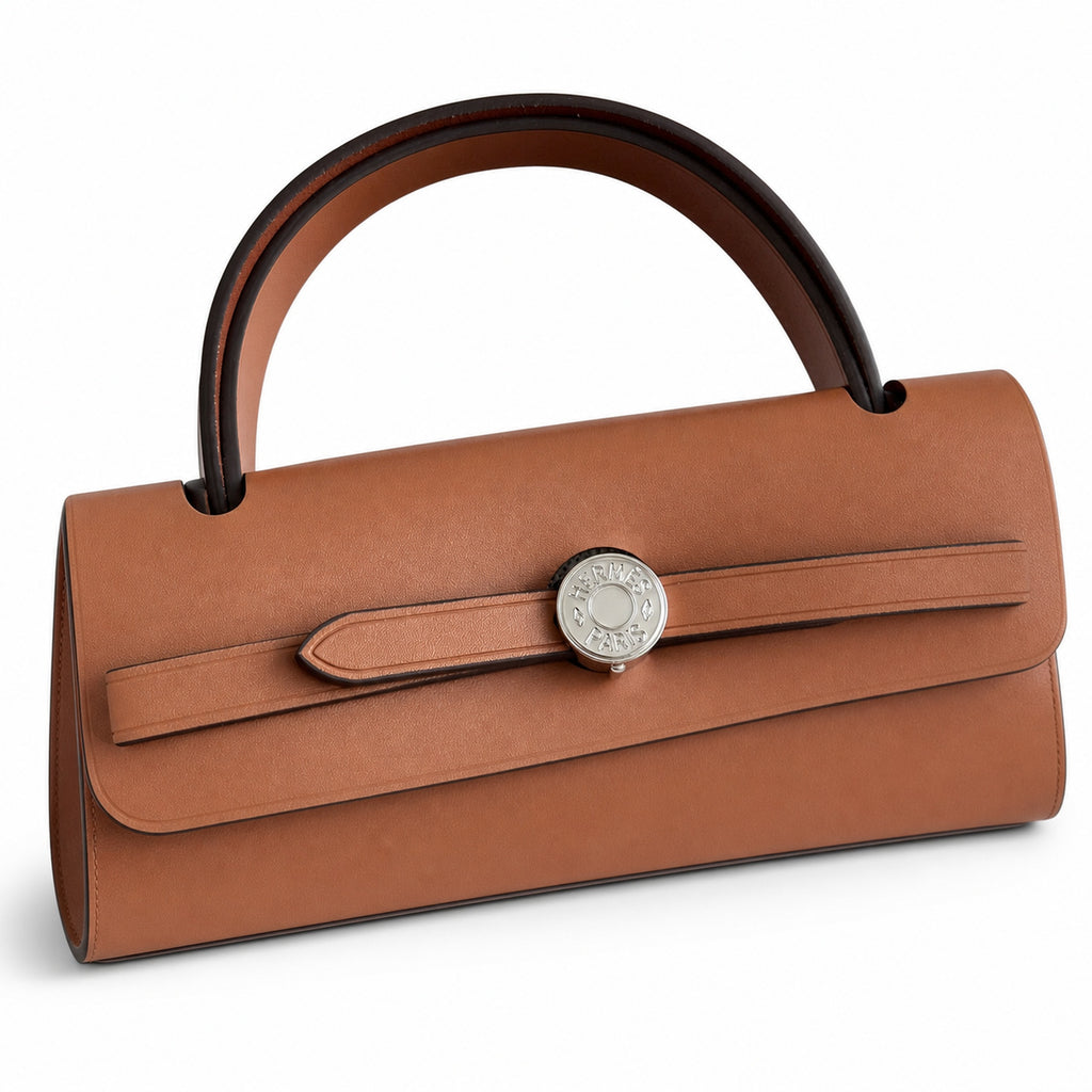 Herbag 31cm Saddle-Inspired Canvas Body with Leather Handle and Shoulder Strap — Versatile Canvas Shoulder Carry