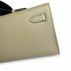 Kelly Cut 31 Clutch Epsom Leather Windbreaker Gray — Refined Flat Clutch