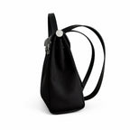 Classic Canvas-and-Leather Shoulder Carry: Herbag 31cm Saddle-Inspired Canvas Body with Leather Handle and Shoulder Strap