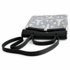 Herbag 31cm Saddle-Inspired Canvas Body with Leather Handle and Shoulder Strap — Versatile Leather-Trimmed Canvas Bag