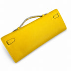 Kelly Cut 31 Clutch Epsom Leather Amber Yellow — Refined Flat Clutch