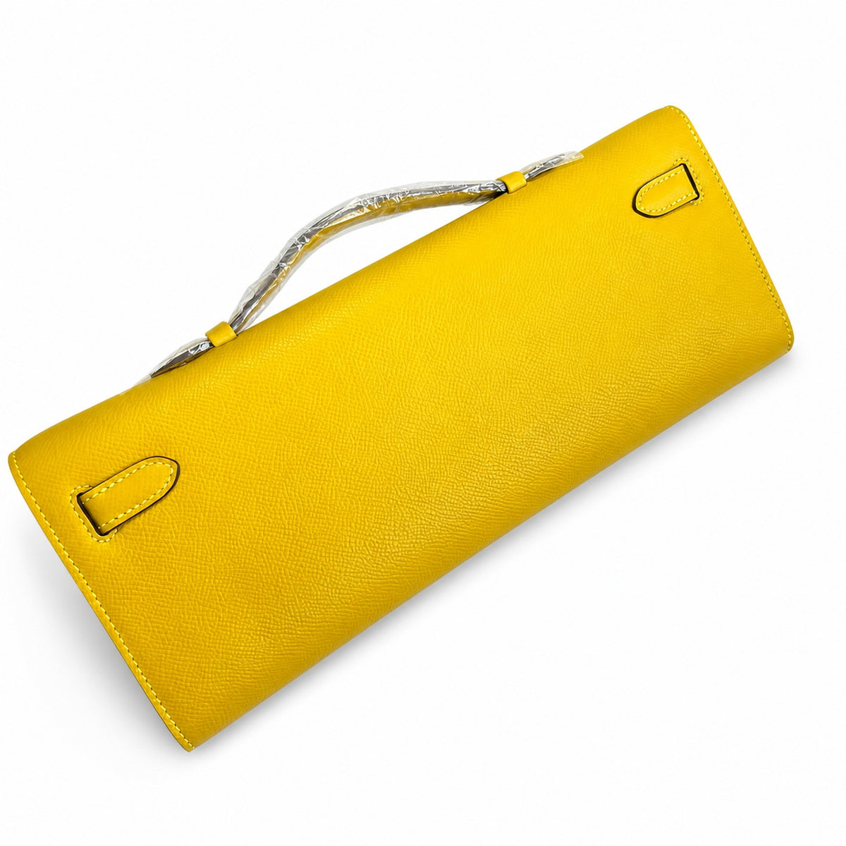 Kelly Cut 31 Clutch Epsom Leather Amber Yellow — Refined Flat Clutch