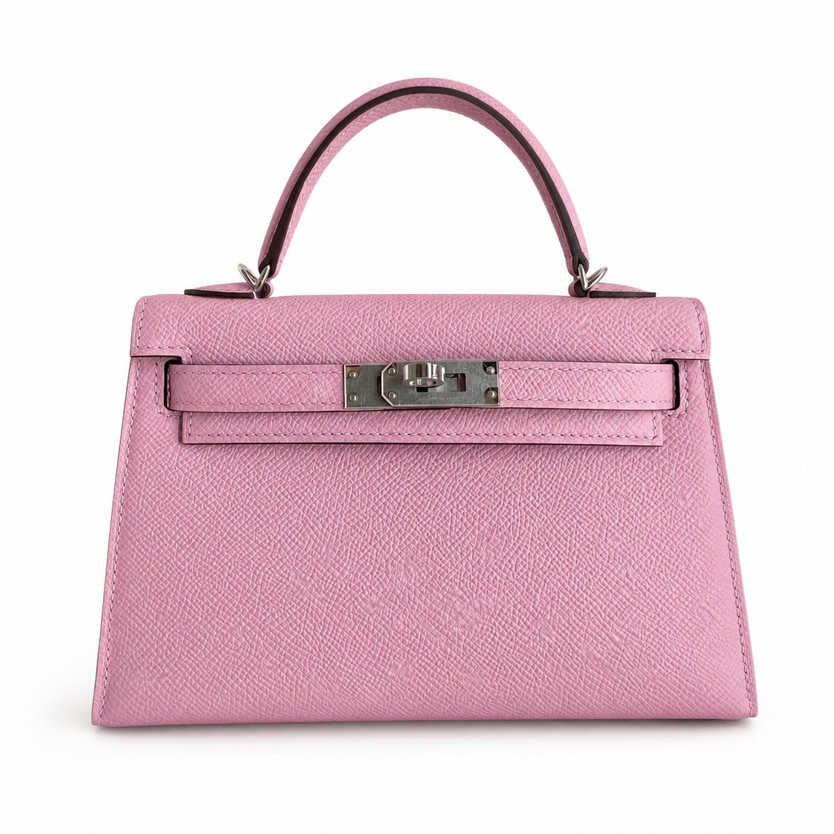 Mini Kelly II 19cm Epsom Leather, mallow purple, Silver Buckle — Versatile Mini Carry Design