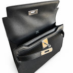 Sophisticated Compact Carry: Kelly Depeches 25cm Swift Leather with Shoulder Strap
