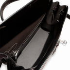 New limited edition 32Kelly Lakis BOX patchwork, ebony color Silver Buckle. The old money style series is low-key and noble. It exudes an elegant — Refined Lakis Carry Design