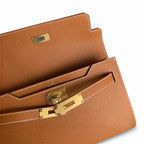 Kelly depeches25 Golden Brown Epsom Gold Buckle handmade men's — Sophisticated Compact Carry