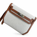 Kelly Depeches 25cm Swift Leather with Shoulder Strap — Versatile Hand-Carry Clutch