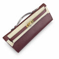 Streamlined Evening Bag: Kelly Cut 31 Clutch Epsom Leather Burgundy