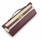 Streamlined Evening Bag: Kelly Cut 31 Clutch Epsom Leather Burgundy