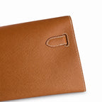 Kelly depeches25 Golden Brown Epsom Gold Buckle handmade men's — Sophisticated Compact Carry