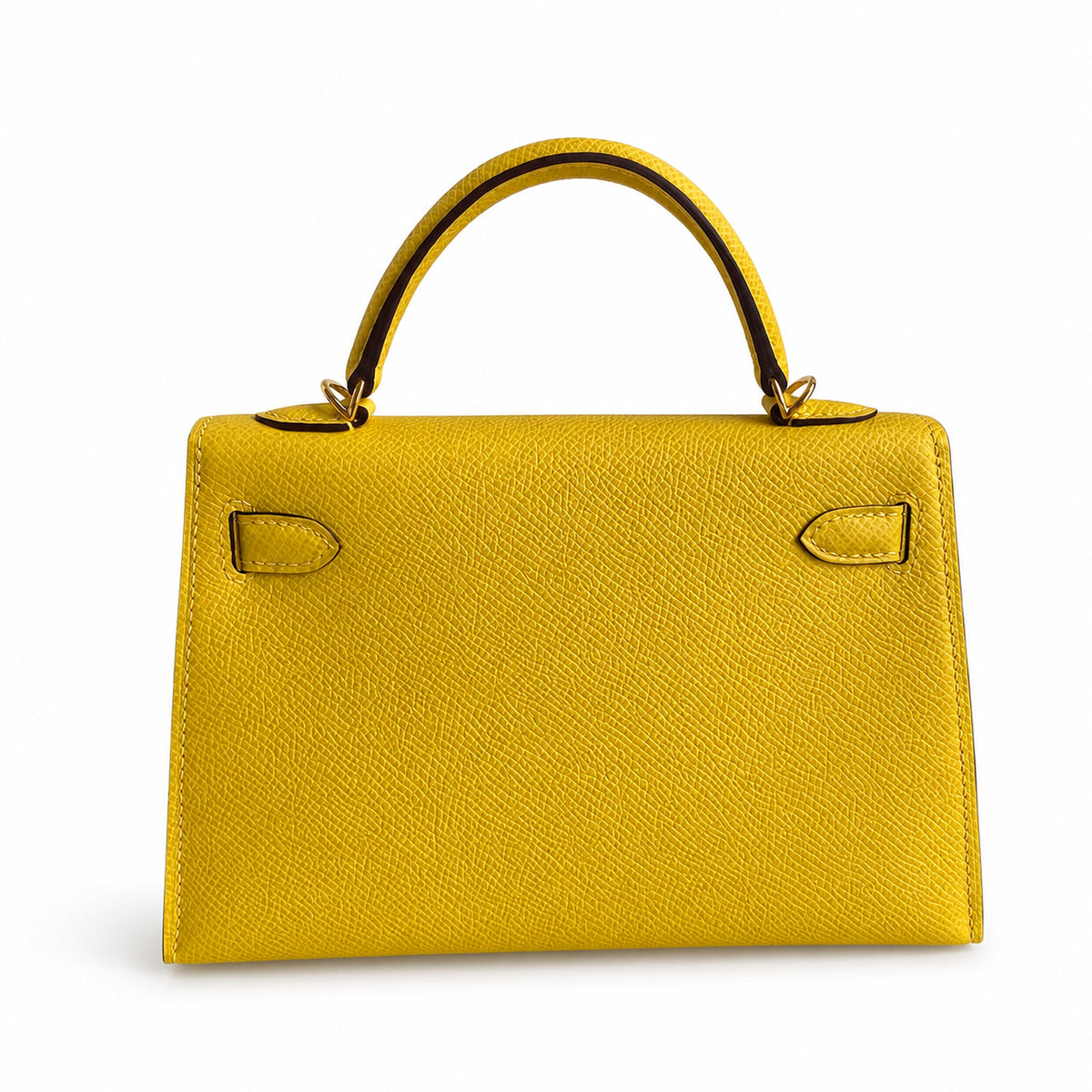 handmade Mini Kelly II 19cm imported Epsom Leather Naples Gold Buckle — Versatile Mini Carry Design