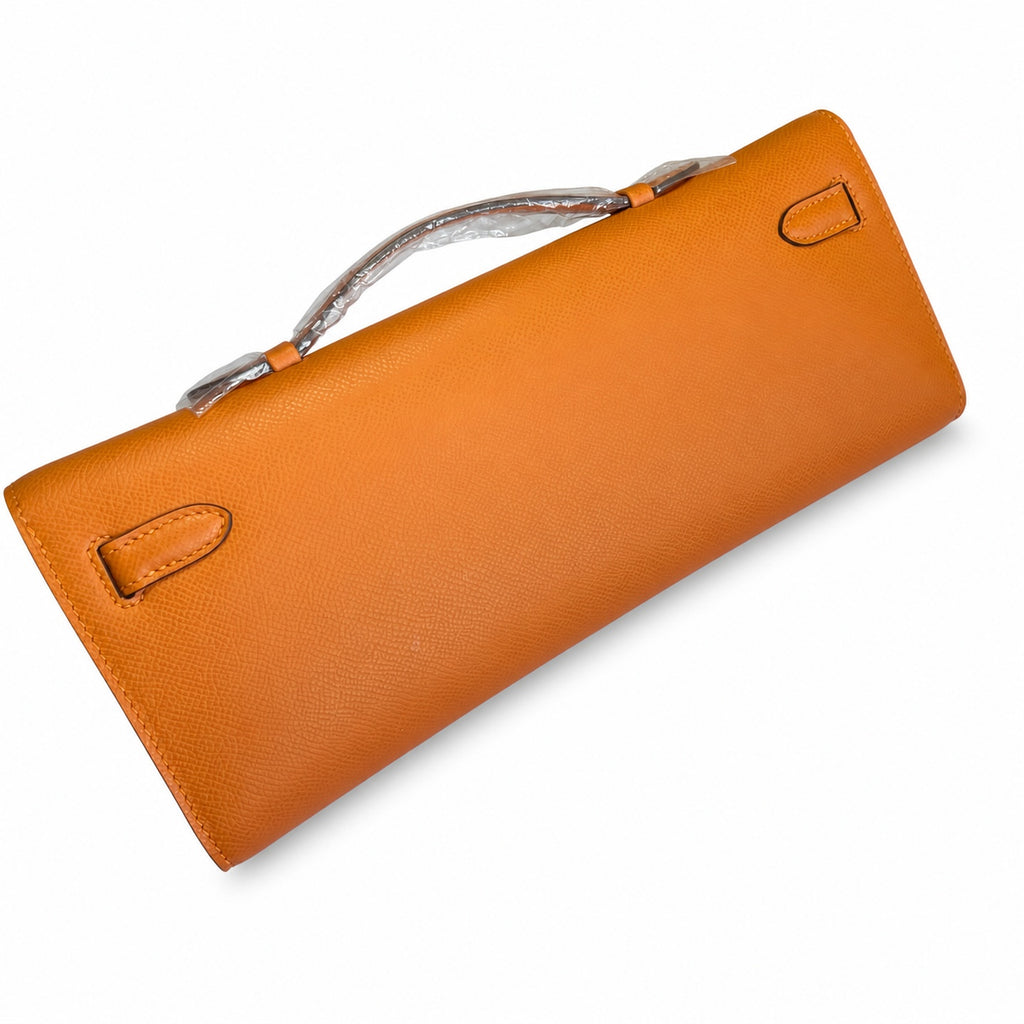 Kelly Cut 31 Clutch Epsom Leather Orange — Streamlined Evening Bag