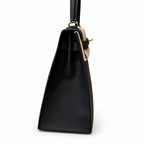 Kelly 32cm in Black Epsom Leather with Gold Buckle Handmade — Distinctive Hand-Carry Bag