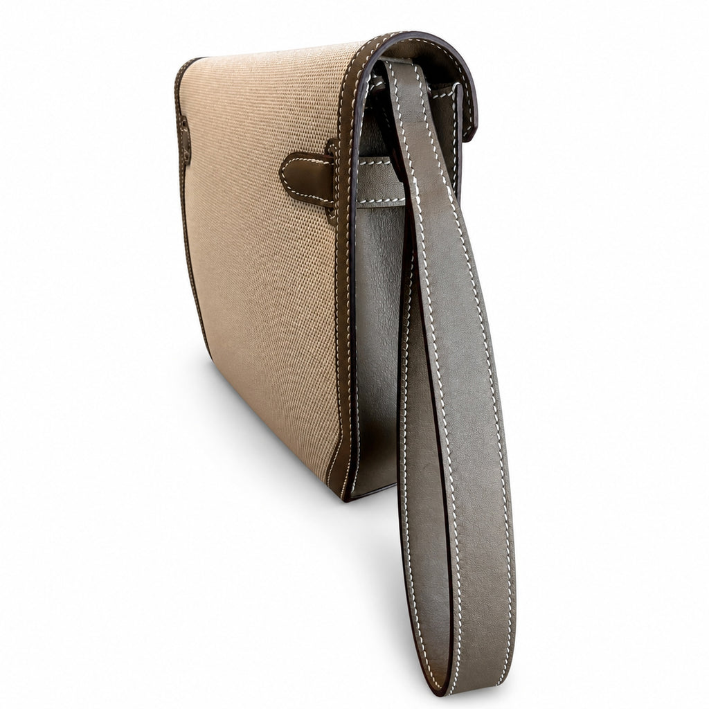 Kelly Depeches 25cm Swift Leather with Shoulder Strap — Sophisticated Compact Carry