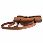 Canvas Shoulder Bag with Leather Accents: Herbag 31cm Saddle-Inspired Canvas Body with Leather Handle and Shoulder Strap