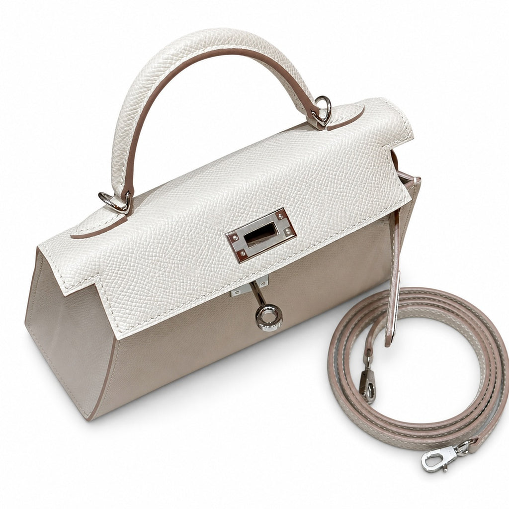 Mini Kelly II 5.5cm Epsom Leather with Silver Buckle — Versatile Mini Carry Design