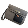 Kelly Depeches 25cm Evercolor Leather with Shoulder Strap — Convertible Clutch