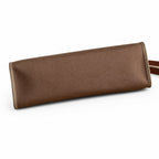 Herbag 31cm Saddle-Inspired Canvas Body with Leather Handle and Shoulder Strap — Distinctive Canvas Carry Style